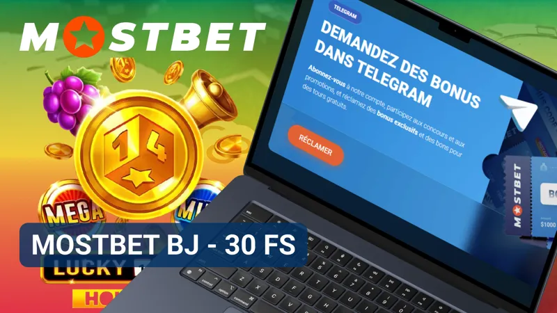 Une bannière du bonus Mostbet de 30 tours gratuits présente l’offre destinée aux nouveaux inscrits au Bénin.