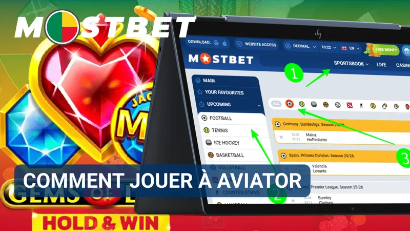 Une personne règle sa mise et prépare le décollage d’une partie d’Aviator sur MostBet.