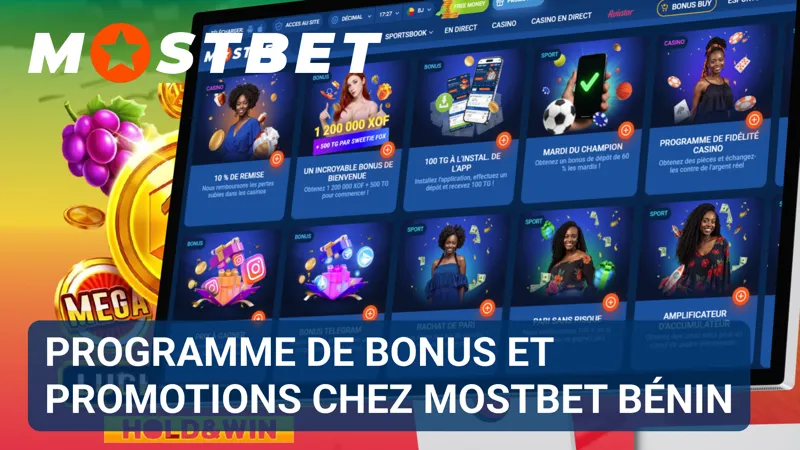 La page des promotions MostBet met en avant les différentes offres disponibles pour le marché béninois.