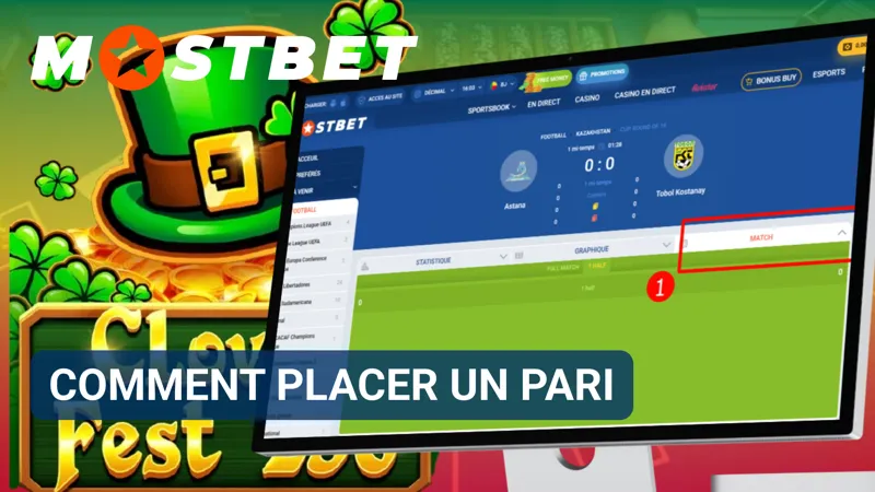 Les étapes de validation d'un pari sont illustrées dans l'interface sportive MostBet.