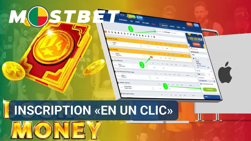 Bouton d’inscription rapide affiché sur la page d’accueil de MostBet.
