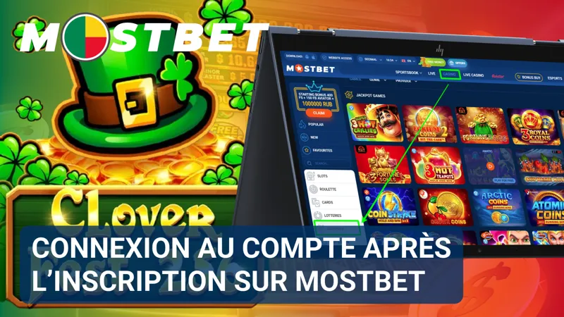 Compte MostBet accessible depuis la page de connexion après la création du profil.