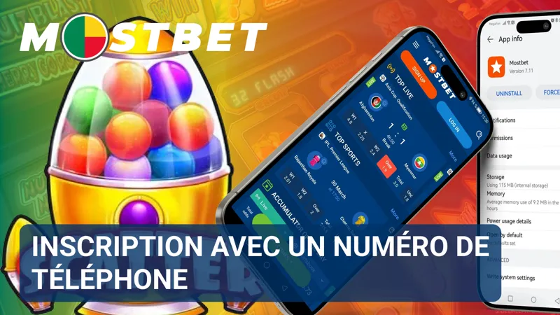 Numéro de téléphone saisi dans le formulaire d’inscription MostBet sur un écran mobile.